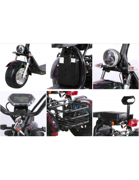 City coco 3 roues CP3 2000 watts 2 places avec panier