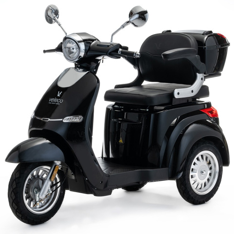 Scooter électrique 3 Roues Véleco Cristal Blanc 1000W - Pour Seniors Et Mobilité Réduite