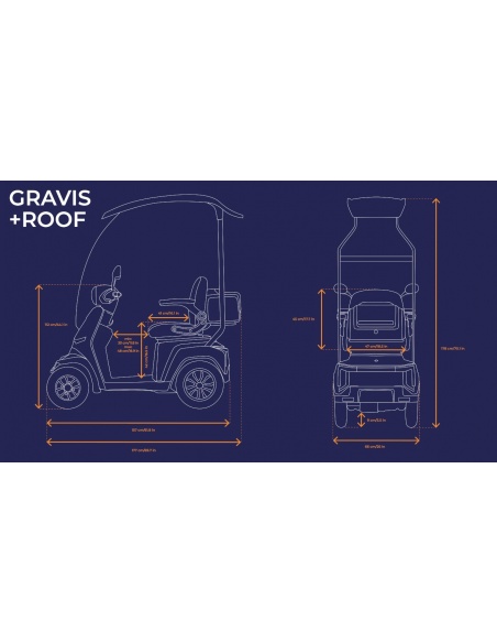Veleco Gravis avec toit en verre scooter pour PMR senior et handicapés