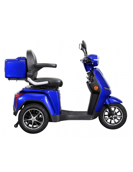 Scooter électrique à 3 roues stable 900 watts PMR et séniors Veleco Turris