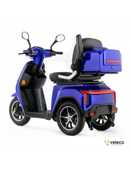 Scooter électrique à 3 roues stable 900 watts PMR et séniors Veleco Turris