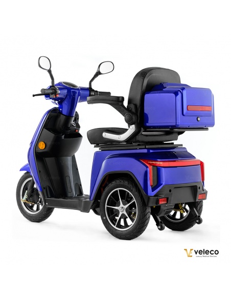 Scooter électrique à 3 roues stable 900 watts PMR et séniors Veleco Turris