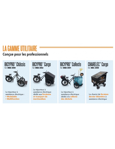 MOXO Tricycle porteur vélo 3 roues pour accompagner des personnes à mobilité réduite et handicapés