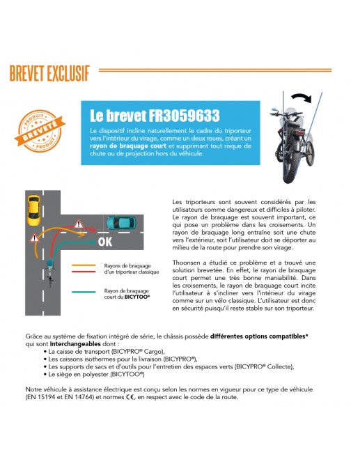 MOXO Tricycle porteur vélo 3 roues pour...