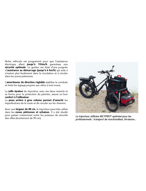 MOXO Tricycle porteur vélo 3 roues pour...