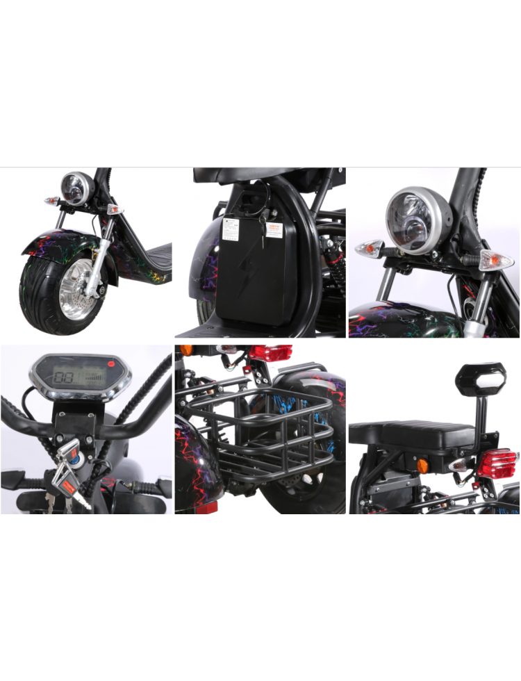 Strike 4000 watts city coco 3 roues 2 places