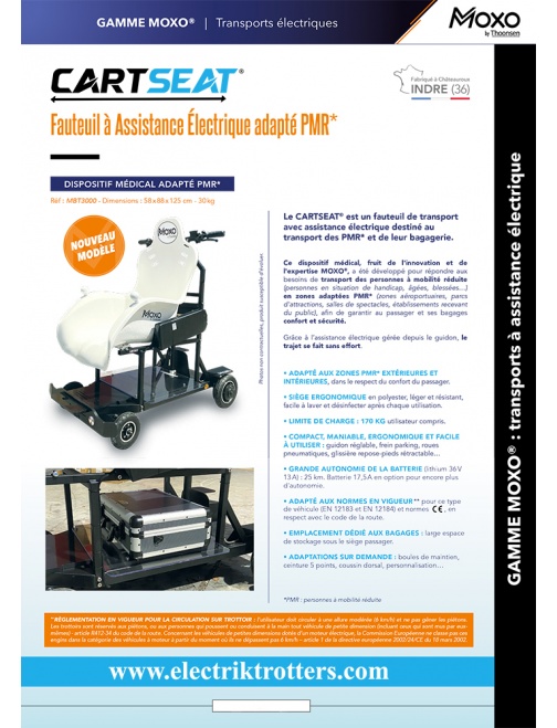 Fauteuil à assistance électrique adapté PMR...