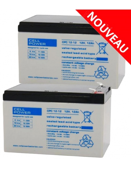 Batterie CPC – 2 × AGM 12Ah traction Colibri invacare