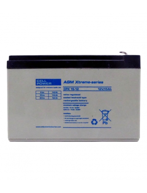 Batterie CPX – 2 × AGM 15Ah cyclique longue...