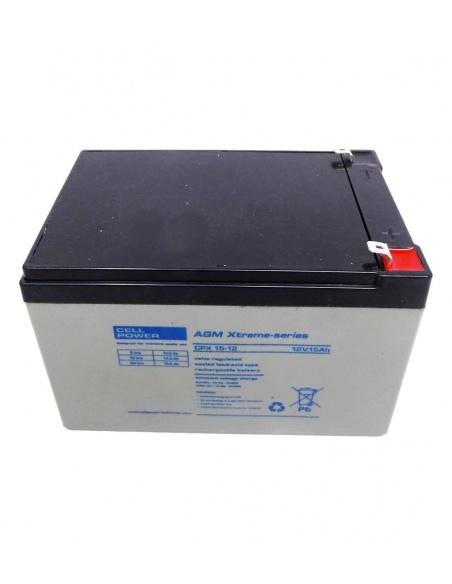 Batterie CPX – 2 × AGM 15Ah cyclique longue durée colibri Invacare 4 roues