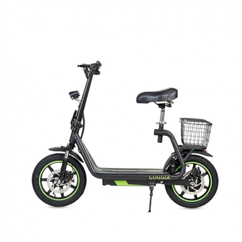 Draisienne électrique COGGIA avec panier 500 watts pliable
