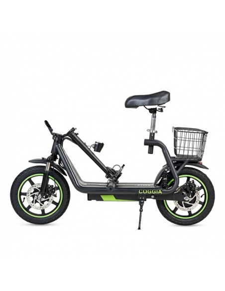 Draisienne électrique COGGIA avec panier 500 watts pliable