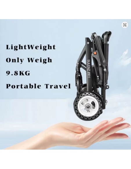 DOOM Fauteuil roulant électrique 360 watts 9 kg pliable  ultra léger pour PMR et séniors