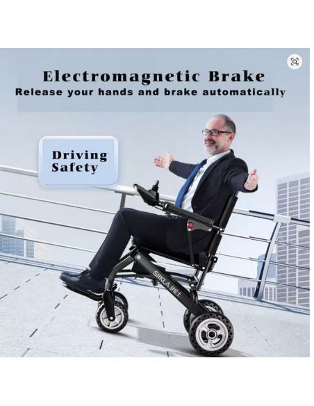 DOOM Fauteuil roulant électrique 9 kg pliable ultra léger pour PMR et séniors