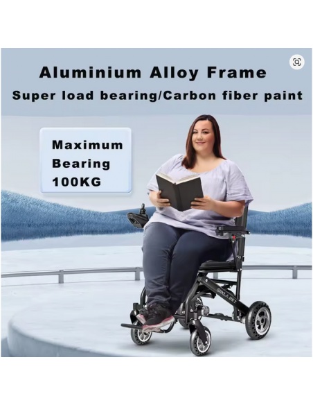 DOOM Fauteuil roulant électrique 360 watts 9 kg pliable  ultra léger pour PMR et séniors