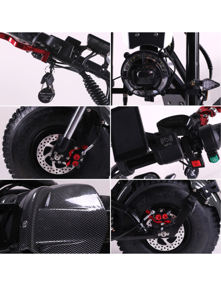 Scooter électrique 2 roues E-CRUISER 50cc tout-terrain
