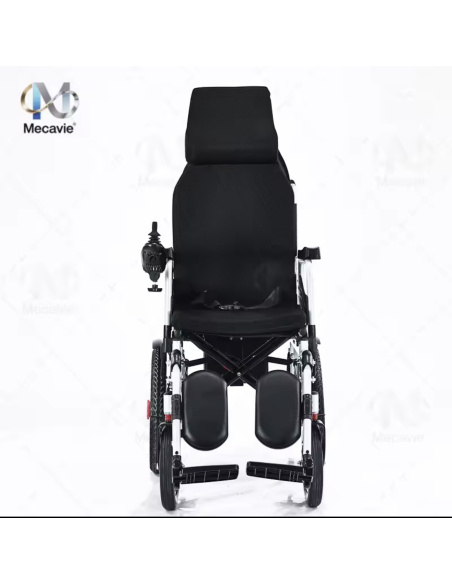 MAVY Fauteuil roulant électrique 4 roues 500 watts à dossier haut pour PMR et séniors
