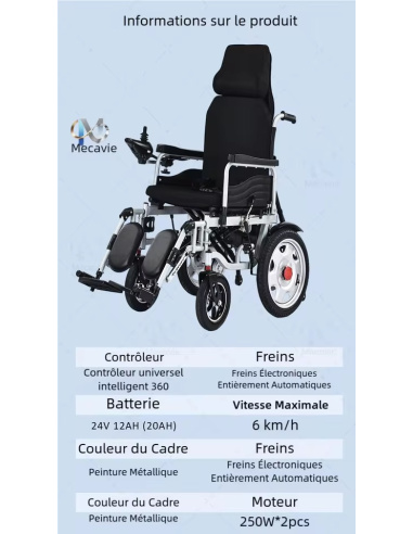 MAVY Fauteuil roulant électrique 4 roues 500...