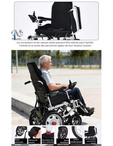MAVY Fauteuil roulant électrique 4 roues 500...