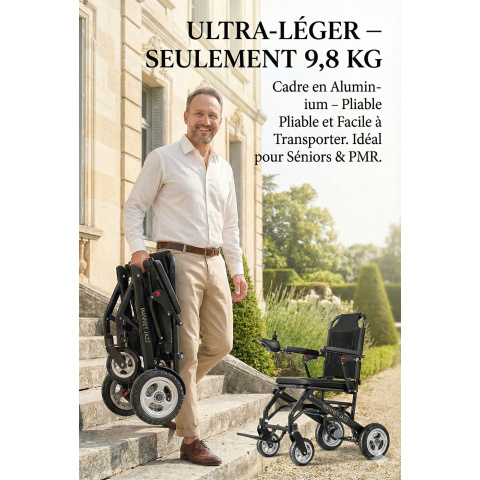 DOOM Fauteuil roulant électrique 9 kg pliable ultra léger... 2