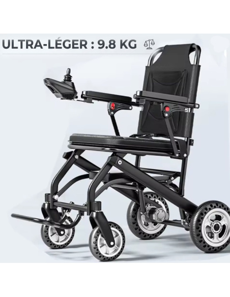 DOOM Fauteuil roulant électrique 360 watts 9 kg pliable  ultra léger pour PMR et séniors