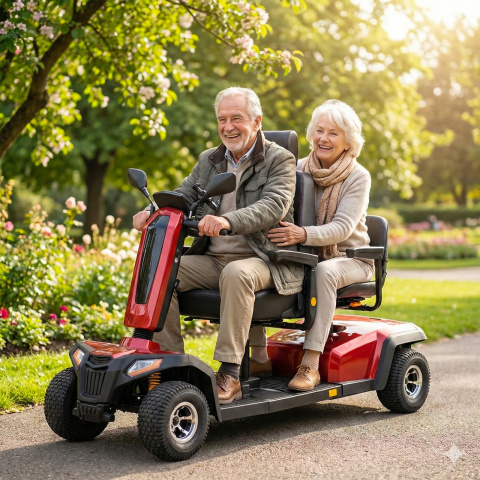 Scooter électrique 2 places sièges pivotants 4 roues TUNY 2