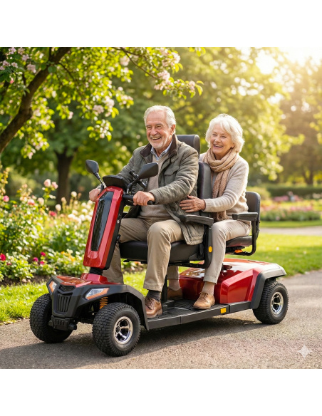 Scooter électrique 2 places sièges pivotants 4 roues TUNY