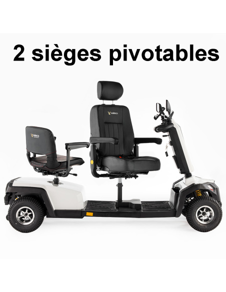 Scooter électrique 2 places sièges pivotants 4 roues TUNY