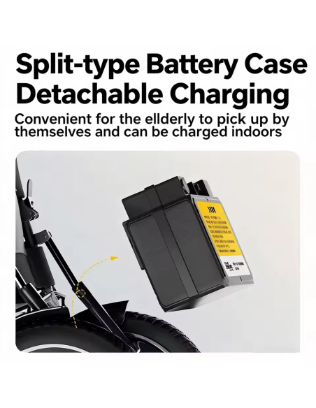 fauteuil électrique 4 roues pliable BRODI PLUS 700 watts pour PMR et séniors