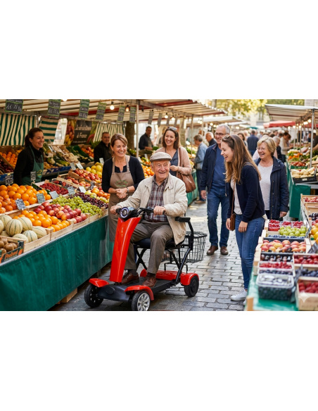 VOYA scooter électrique 4 roues 500 watts pliable avec télécommande pour sénior
