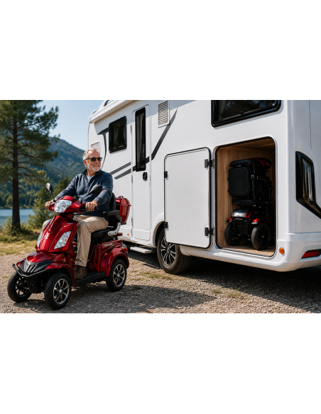 Scooter électrique 4 roues pour seniors et PMR personnes à mobilité réduite Frappy1000 watts