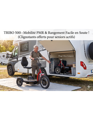 TRIBO 500 Trottinette électrique 3 roues stable...