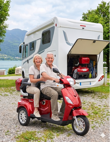 COCO - Scooter électrique 3 roues 2 places 1000...