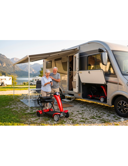 VOYA scooter électrique 4 roues 500 watts pliable avec télécommande pour sénior