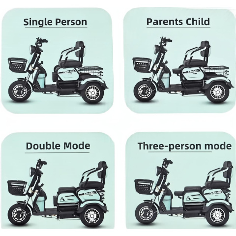 Scooter électrique TYTY 3 roues 2 places 60V 20ah 1000 watts 2
