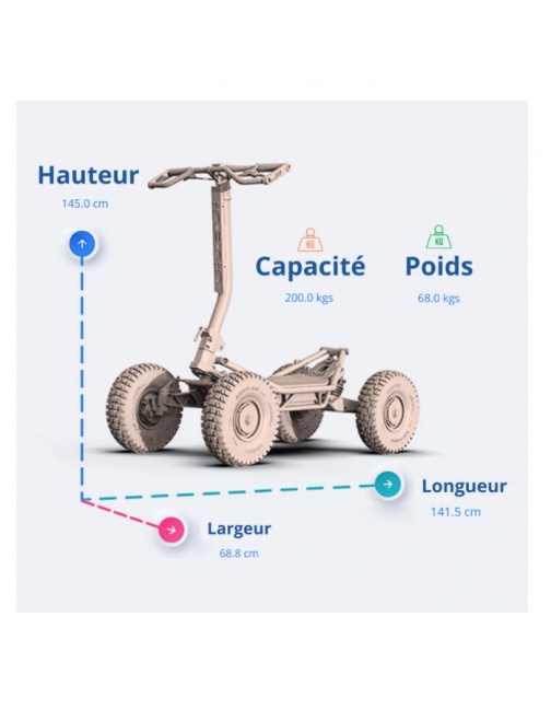 VEEHOP scooter électrique 4 roues...