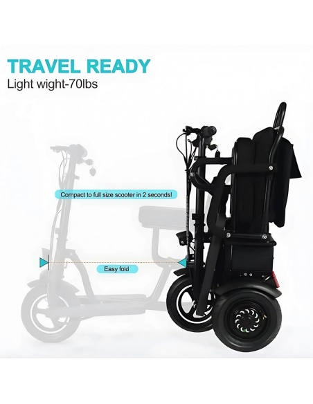 YEYE Cross trottinette électrique 3 roues PMR stable tout terrain