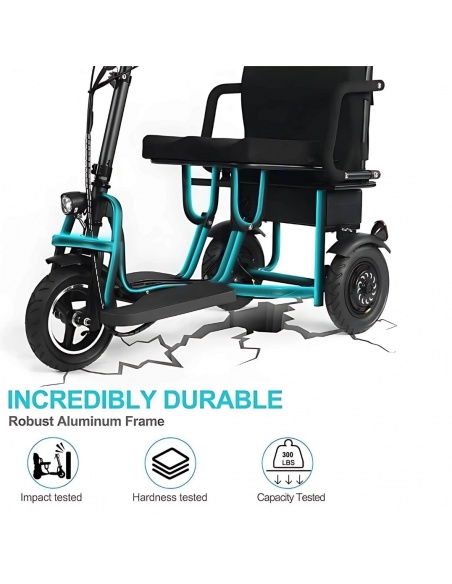 YEYE Cross trottinette électrique 3 roues PMR stable tout terrain