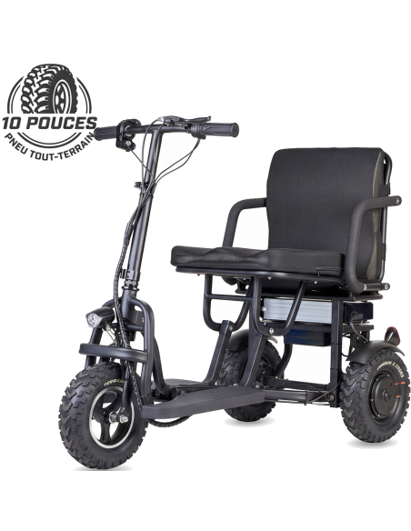 YEYE Cross trottinette électrique 3 roues PMR stable tout terrain