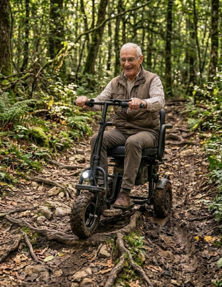 BOLA trottinette électrique 3 roues PMR stable avec guidon haut